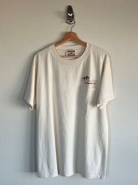 Vintage San Francisco Embroidered Logo Cream Pocket Tee Size Large